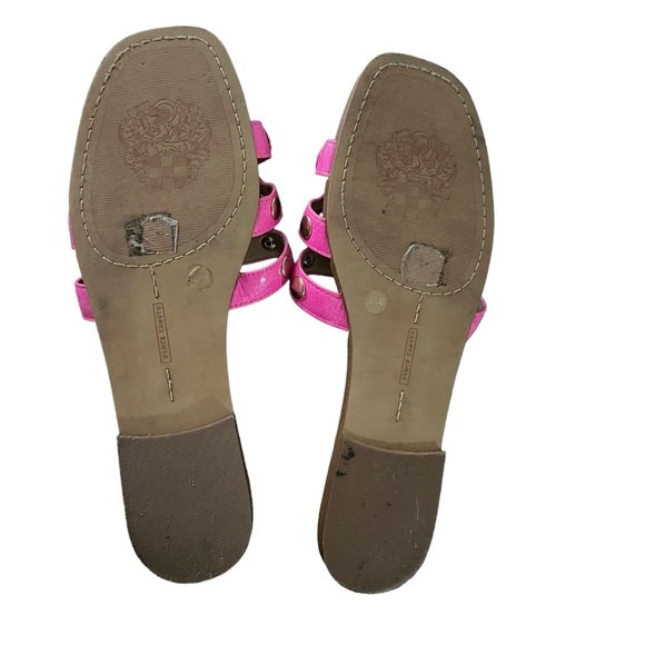 VINCE CAMUTO Vazista Pop Pink Suede Studded Slide Sandal Size 10 - Picture 5 of 5